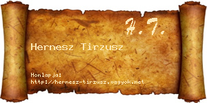 Hernesz Tirzusz névjegykártya
